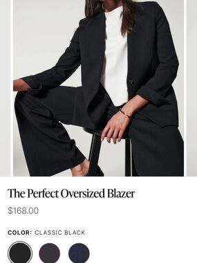 SPANX Classic Black Oversized Blazer